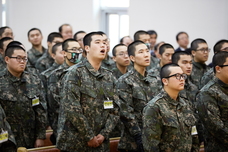 제1보병사단 신병교육대대 전진제일교회 진중세례예식(1.